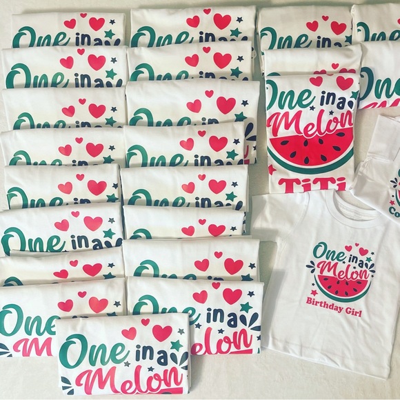 One In A Melon First Birthday Tee/Onesie - Picture 2 of 2